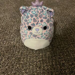 Squishmallows Pink and Blue Leopard Plush